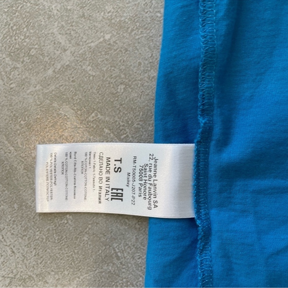 Lanvin Vibrant Blue Crewneck Tee - Picture 4 of 4